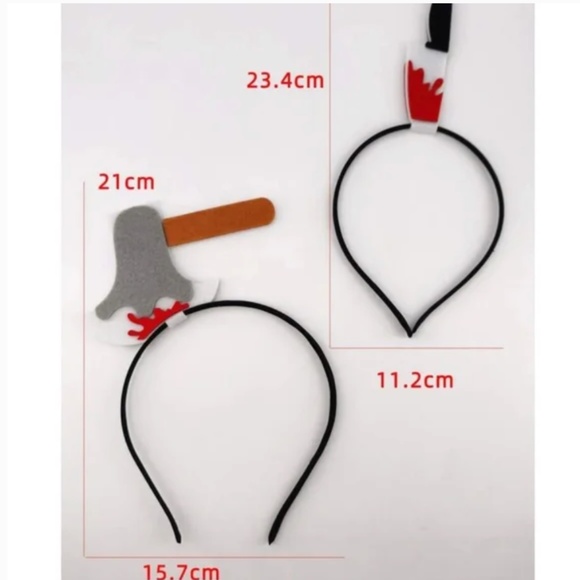 4Pcs Halloween Headbands Weapon W/Blood Headbands - Picture 3 of 5